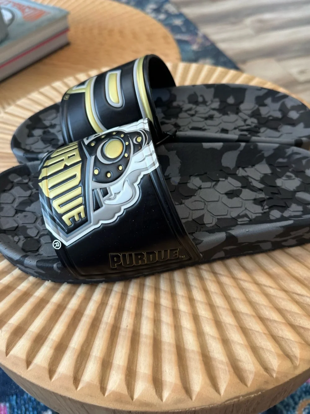 Purdue University Boilermakers HYPD Slydr Sports Sandals Slides Shower Beach